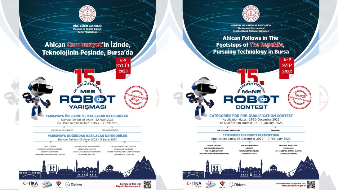 Milli Eğitim Bakanlığı (MEB), 15. Uluslararası MEB Robot Yarışması