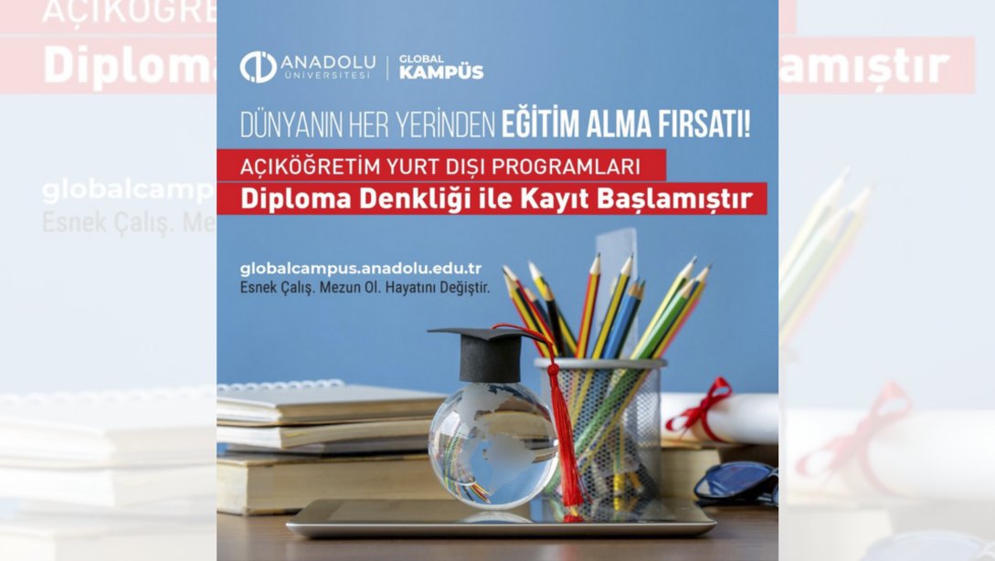 Anadolu Üniversitesi Açıköğretim Yurt Dışı Programları, Kayıt Duyurusu